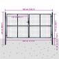 Preview: Mesh-Gartentor Verzinkter Stahl 289 x 175 cm Grau