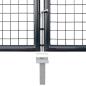 Preview: Mesh-Gartentor Verzinkter Stahl 289 x 175 cm Grau