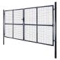 Preview: Mesh-Gartentor Verzinkter Stahl 289 x 200 cm Grau
