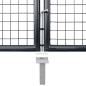 Preview: Mesh-Gartentor Verzinkter Stahl 289 x 200 cm Grau