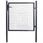 Preview: ARDEBO.de - Mesh-Gartentor Verzinkter Stahl 85,5x100 cm Grau