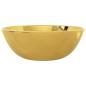 Preview: Waschbecken 28 x 10 cm Keramik Golden