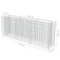 Preview: Gabionen-Hochbeet Verzinkter Stahl 270×50×100 cm