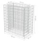 Preview:  Gabionen-Hochbeet Verzinkter Stahl 90×50×100 cm