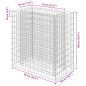 Preview:  Gabionen-Hochbeet Verzinkter Stahl 90×50×100 cm