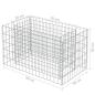 Preview: Gabionen-Hochbeet Verzinkter Stahl 90×50×50 cm