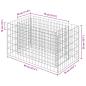 Preview: Gabionen-Hochbeet Verzinkter Stahl 90×50×50 cm