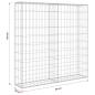 Preview: Gabionenwand mit Abdeckung Verzinkter Stahl 80×20×100 cm