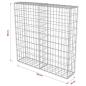 Preview: Gabionenwand mit Abdeckung Verzinkter Stahl 100×20×100 cm