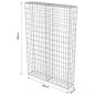 Preview: Gabionenwand mit Abdeckung Verzinkter Stahl 100×20×150 cm