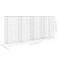 Preview: Gabionenwand mit Abdeckung Verzinkter Stahl 200×20×85 cm