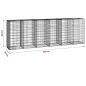 Preview: Gabionenwand mit Abdeckung Verzinkter Stahl 300×50×100 cm