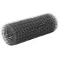 Preview: Drahtzaun Stahl mit PVC-Beschichtung 25x0,5 m Grau