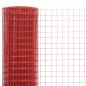 Preview: Drahtzaun Stahl mit PVC-Beschichtung 10x1,5 m Rot