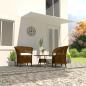 Preview: ARDEBO.de - Einziehbare Markise 250×150 cm Creme