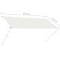 Preview: Einziehbare Markise 250×150 cm Creme