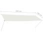Preview: Einziehbare Markise 350×150 cm Creme
