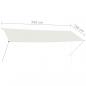 Preview: Einziehbare Markise 350×150 cm Creme