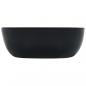 Preview: Waschbecken 42,5 x 42,5 x 14,5 cm Keramik Schwarz