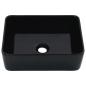 Preview: Waschbecken 40 x 30 x 13 cm Keramik Schwarz