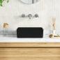 Preview: Waschbecken 40 x 30 x 13 cm Keramik Schwarz