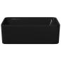 Preview: Waschbecken 40 x 30 x 13 cm Keramik Schwarz