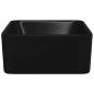 Preview: Waschbecken 40 x 30 x 13 cm Keramik Schwarz