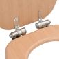 Preview: Toilettensitz mit Soft-Close-Deckel MDF Bambus-Design