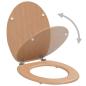 Preview: Toilettensitz mit Deckel MDF Bambus-Design
