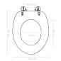 Preview: Toilettensitz mit Deckel MDF Bambus-Design