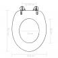 Preview: Toilettensitz mit Deckel MDF Bambus-Design