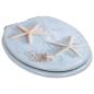 Preview: Toilettensitz mit Soft-Close-Deckel MDF Seestern-Design