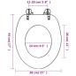 Preview: Toilettensitz mit Soft-Close-Deckel MDF Seestern-Design