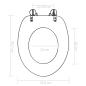 Preview: Toilettensitz mit Soft-Close-Deckel MDF Delphine-Design