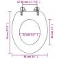 Preview: Toilettensitz mit Soft-Close-Deckel MDF Delphine-Design