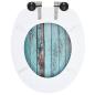 Preview: Toilettensitz mit Soft-Close-Deckel MDF Altholz-Design