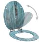 Preview: Toilettensitz mit Soft-Close-Deckel MDF Altholz-Design