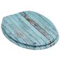 Preview: Toilettensitz mit Soft-Close-Deckel MDF Altholz-Design