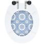 Preview: Toilettensitz mit Soft-Close-Deckel MDF Porzellan-Design