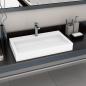 Preview: Waschbecken 80 x 46 x 11 cm Mineralguss/Marmorguss Weiß