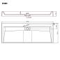 Preview: Waschbecken 120 x 46 x 11 cm Mineralguss/Marmorguss Weiß