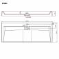 Preview: Waschbecken 120 x 46 x 11 cm Mineralguss/Marmorguss Weiß