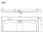 Preview: Waschbecken 120 x 46 x 11 cm Mineralguss/Marmorguss Weiß