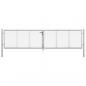 Preview: ARDEBO.de - Gartentor Verzinkter Stahl 415 x 125 cm Silbern