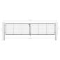 Preview: Gartentor Verzinkter Stahl 415 x 125 cm Silbern
