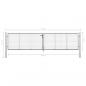Preview: Gartentor Verzinkter Stahl 415 x 125 cm Silbern