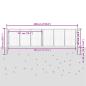 Preview: Gartentor Verzinkter Stahl 415 x 150 cm Silbern