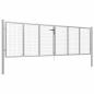 Preview: Gartentor Verzinkter Stahl 415 x 150 cm Silbern
