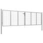 Preview: Gartentor Verzinkter Stahl 415 x 150 cm Silbern