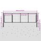 Preview: Gartentor Stahl 350 x 100 cm Anthrazit